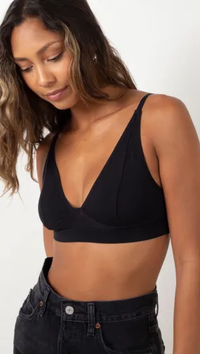 Modal High Cut Bralette - Black