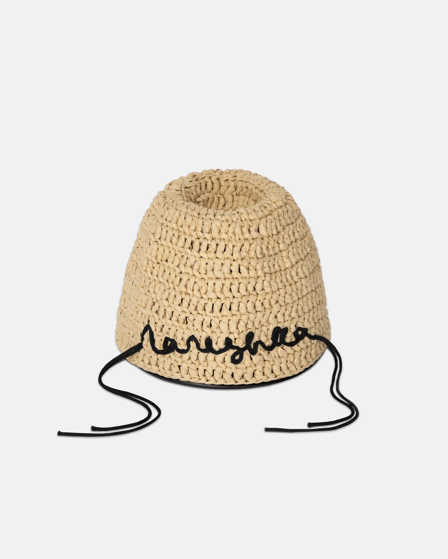 Nao - Sale Raffia Bucket Hat - Beige Crochet