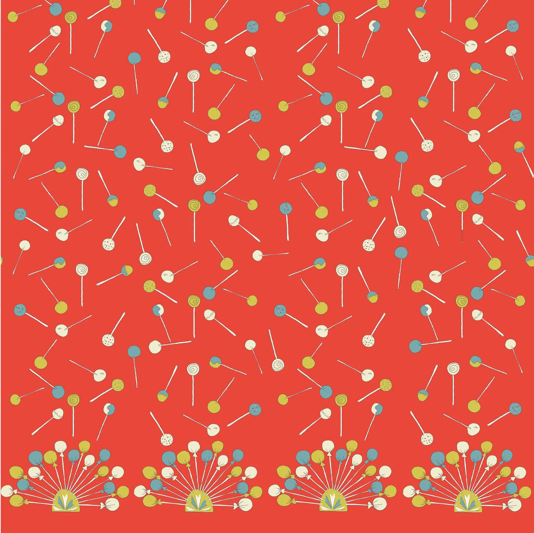 Orange Lollipop Fabric - Cotton