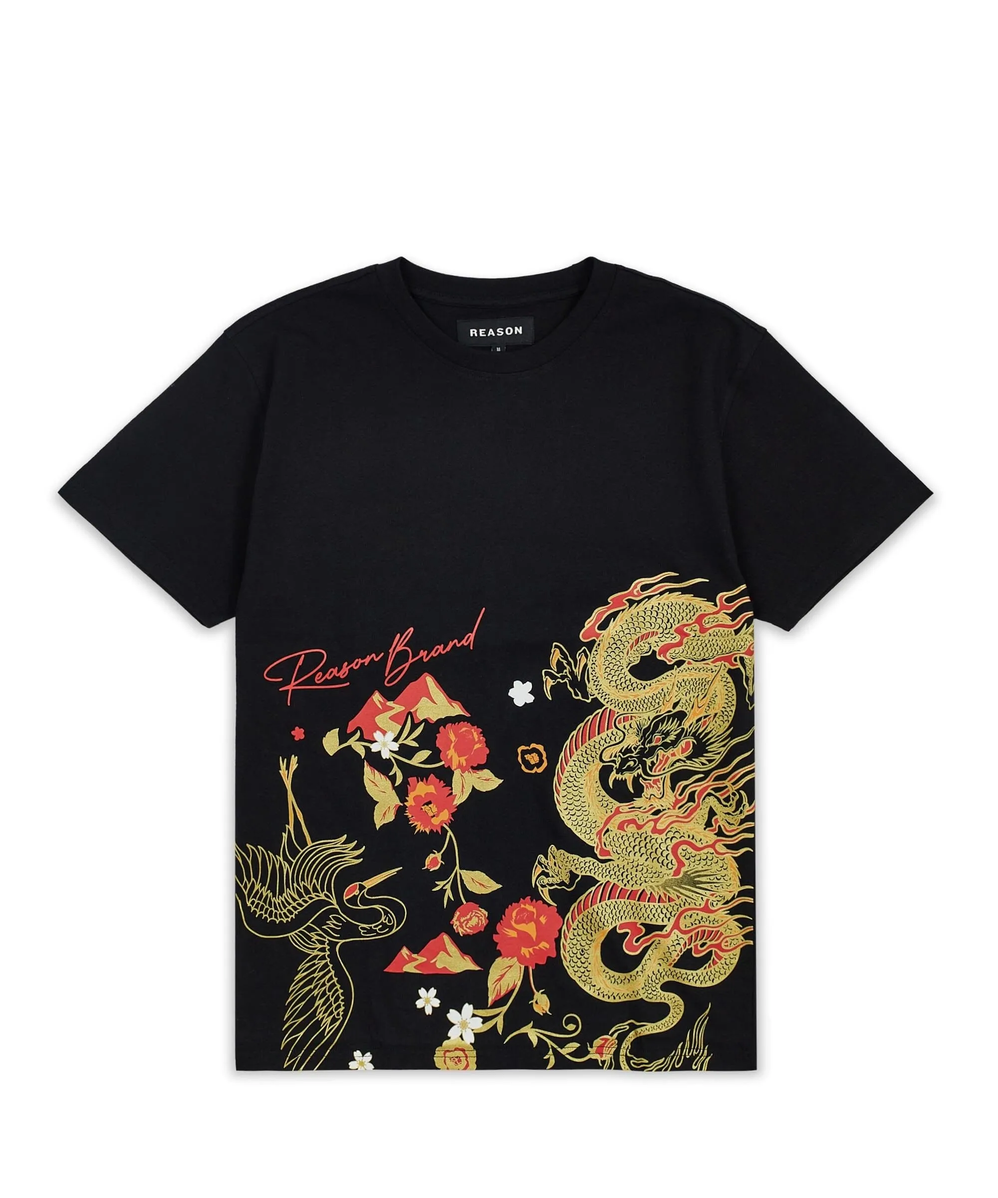 Osaka Front Print Short Sleeve Tee - Black