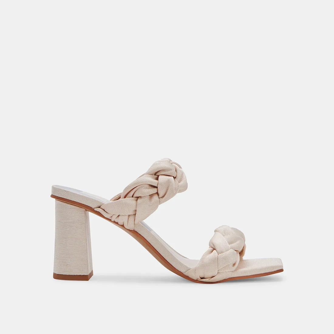 PHEBY HEELS BEIGE SILK - re:vita