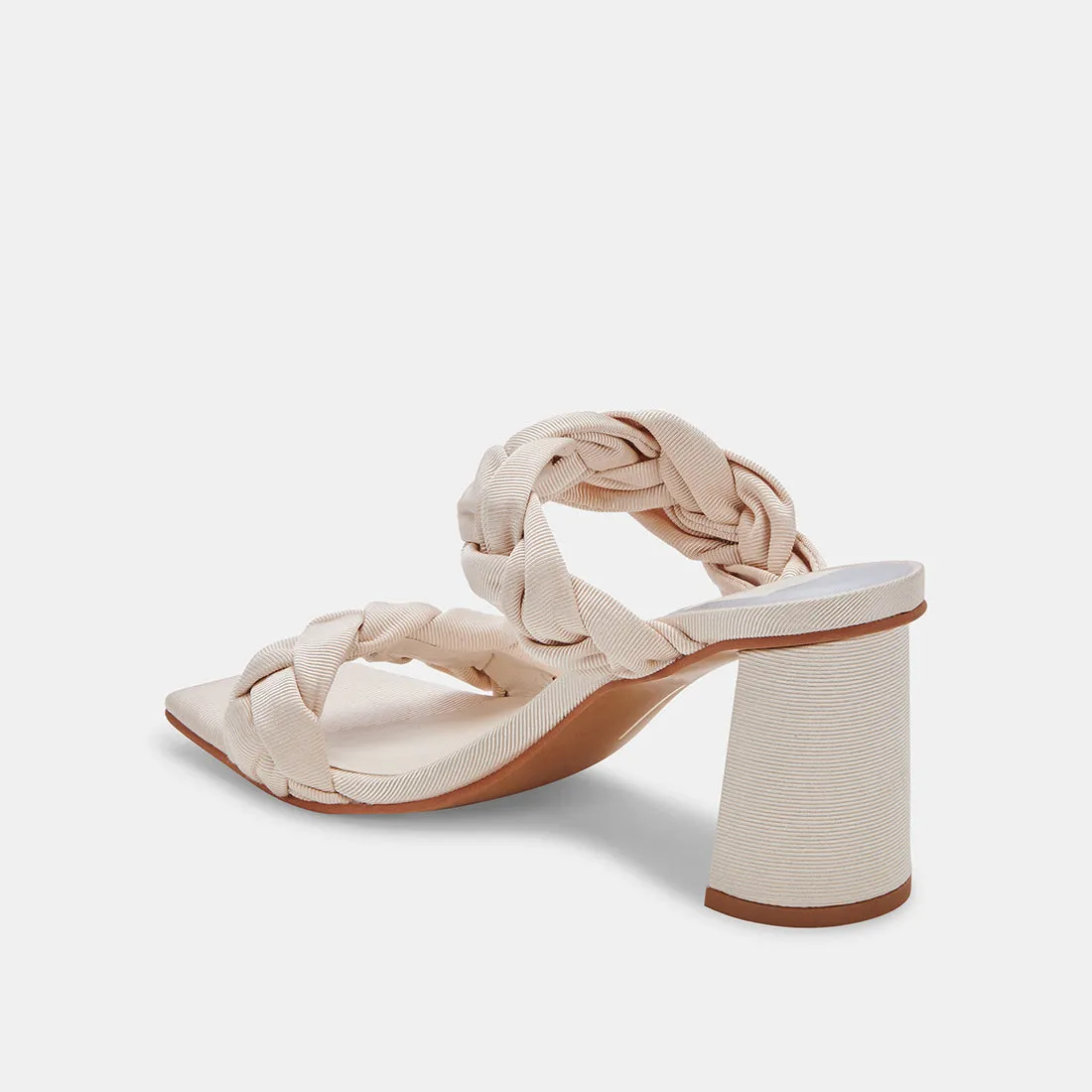 PHEBY HEELS BEIGE SILK - re:vita