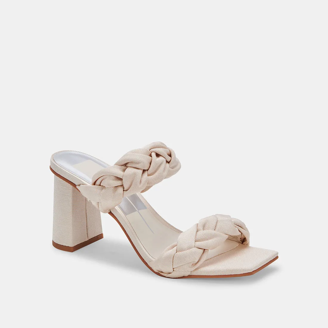 PHEBY HEELS BEIGE SILK - re:vita