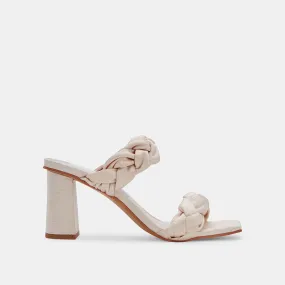 PHEBY HEELS BEIGE SILK - re:vita