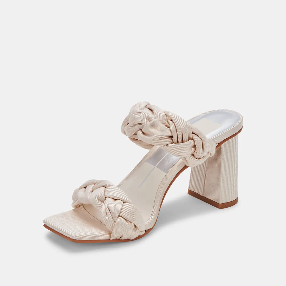 PHEBY HEELS BEIGE SILK - re:vita