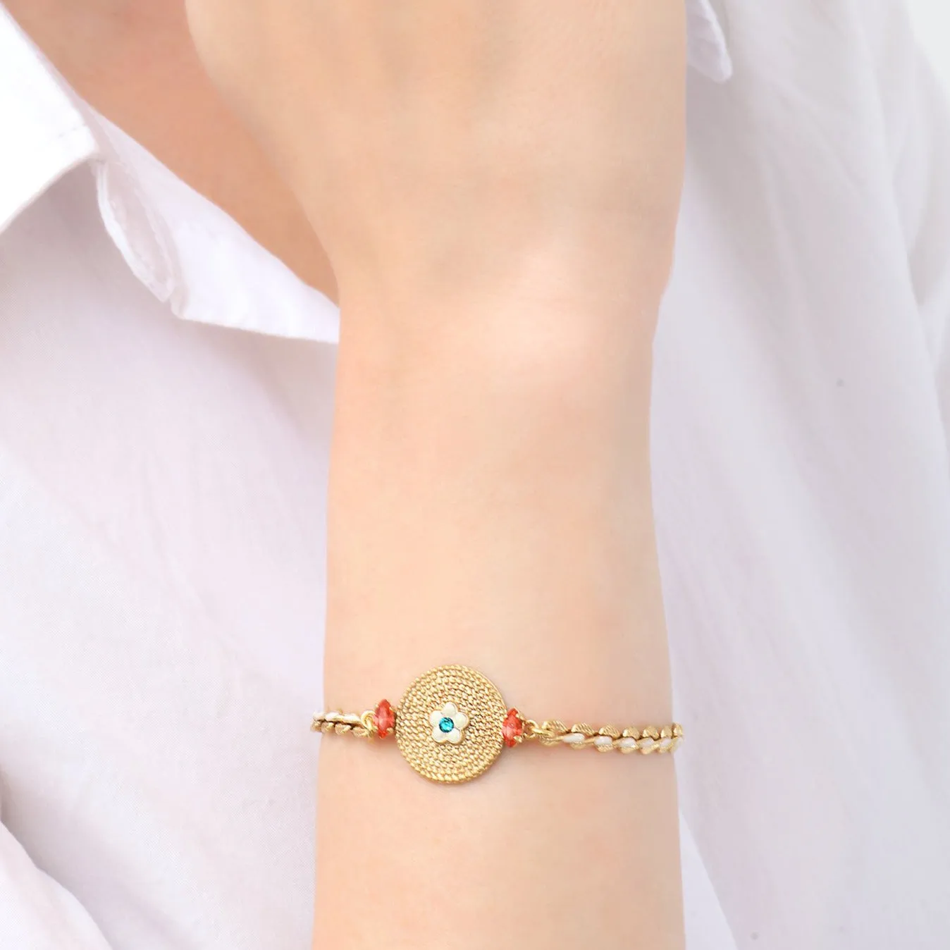 Playful Blue Blossom Bracelet by Satellite Paris