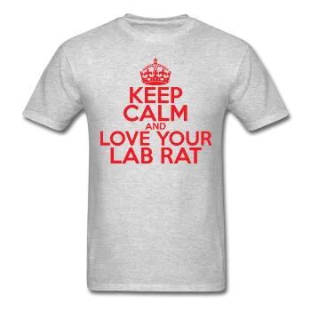 "Keep Calm and Love Your Lab Rat" (red) - Men's T-Shirt