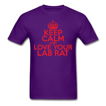 "Keep Calm and Love Your Lab Rat" (red) - Men's T-Shirt