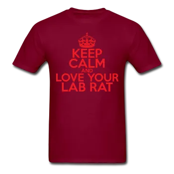 "Keep Calm and Love Your Lab Rat" (red) - Men's T-Shirt