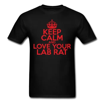 "Keep Calm and Love Your Lab Rat" (red) - Men's T-Shirt