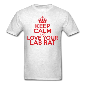 "Keep Calm and Love Your Lab Rat" (red) - Men's T-Shirt