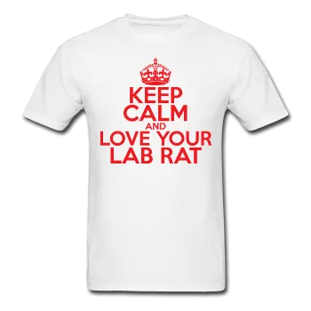 "Keep Calm and Love Your Lab Rat" (red) - Men's T-Shirt