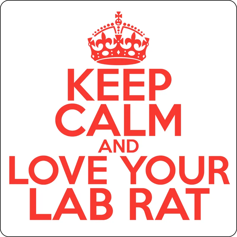 "Keep Calm and Love Your Lab Rat" (red) - Men's T-Shirt