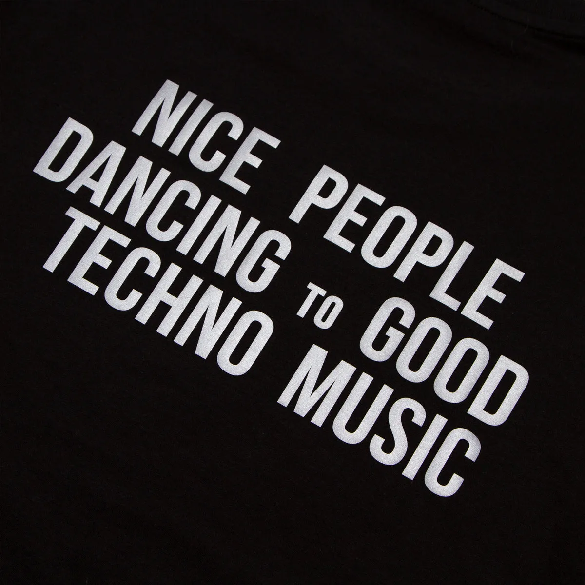 Reflective Peoples Techno Back Print - Tshirt - Black