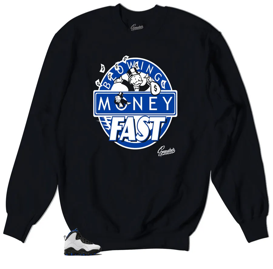 Retro 10 Orlando Sweater - Blowing Money Fast - Black