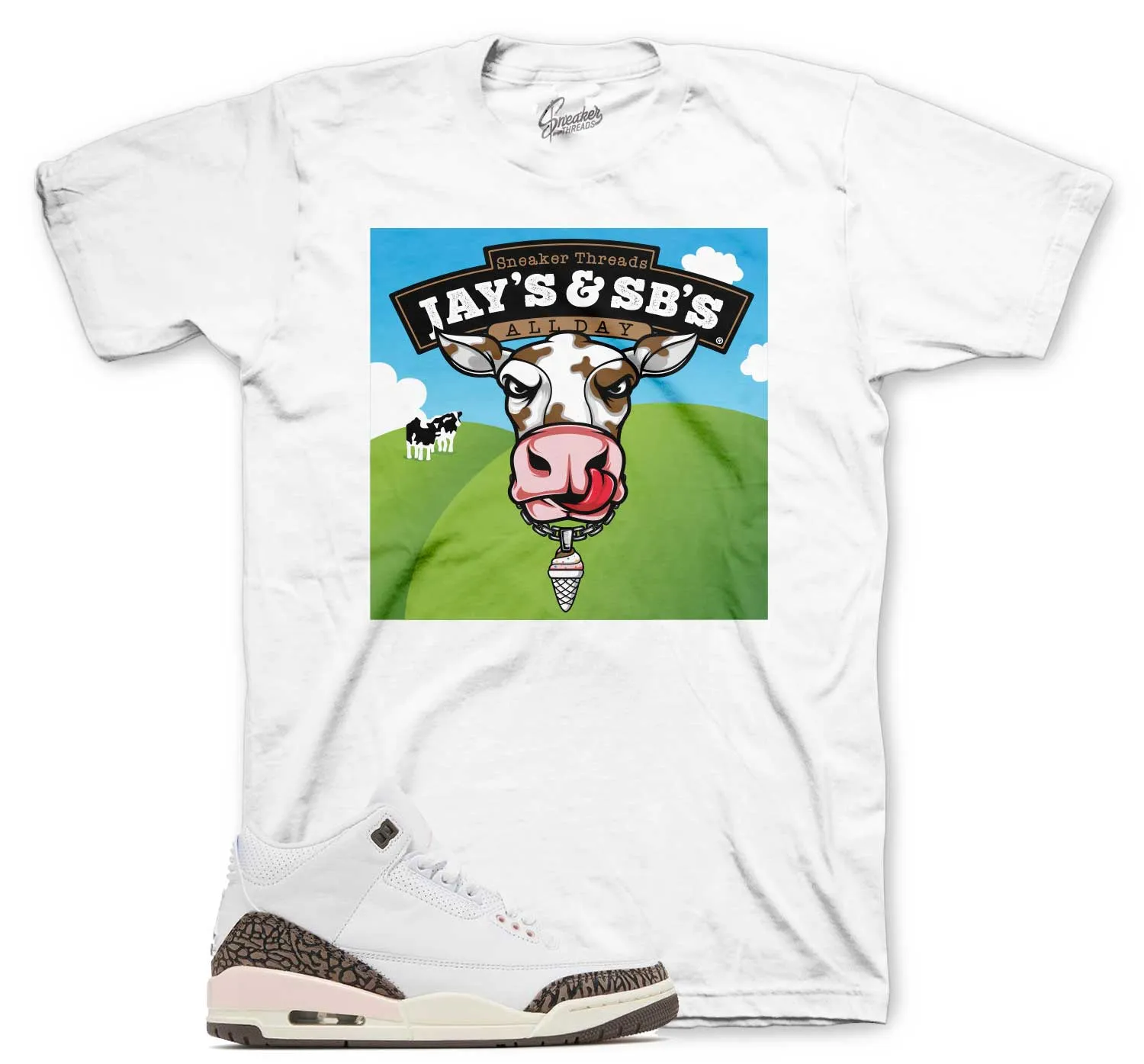 Retro 3 Neapolitan Shirt - Jays & Sbs - White