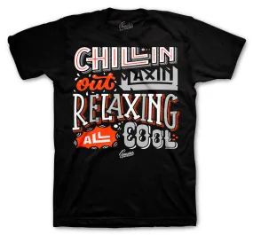 Retro 5 Orange Blaze Shirt - Chillin - Black