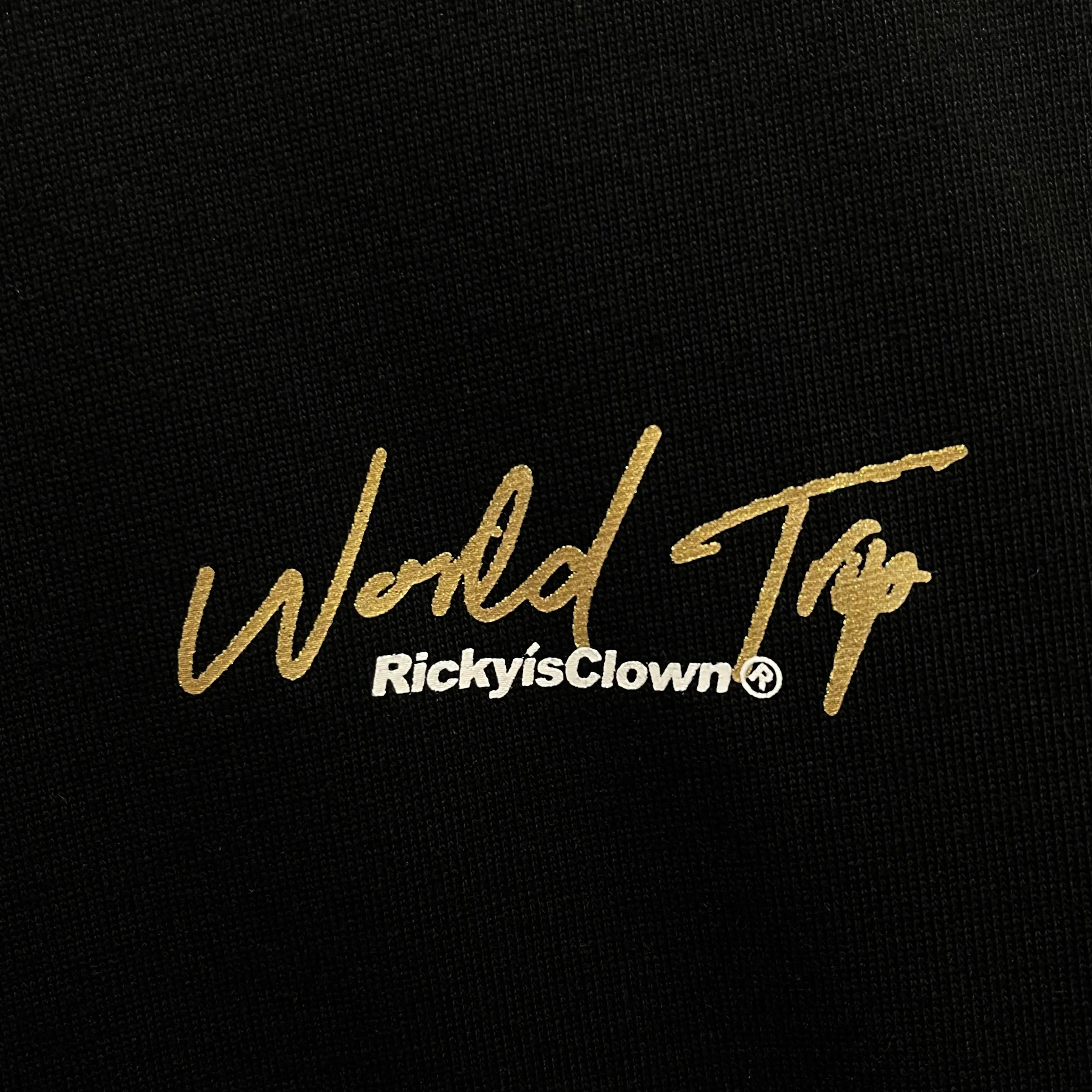 Rickyisclown [RIC] Map Smiley Tee Black Gold Foil [R7230213B-V8]