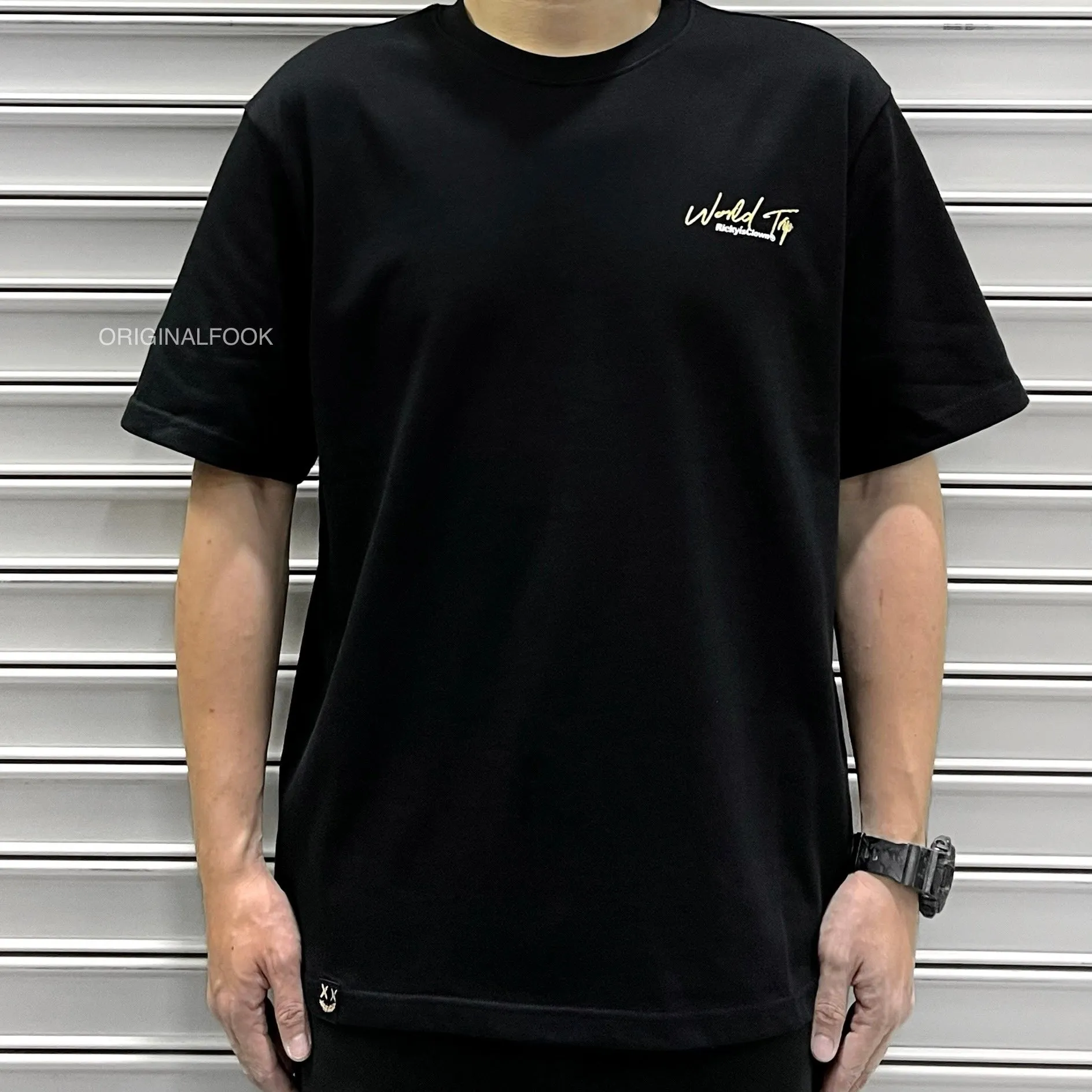 Rickyisclown [RIC] Map Smiley Tee Black Gold Foil [R7230213B-V8]