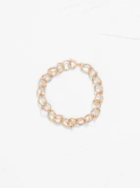 Round Links Gold-Plated Bracelet