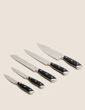 Set of 5 Triple Rivet Knives