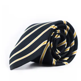 Silky Navy Striped Tie