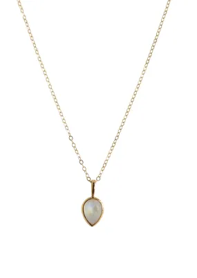 Soho Rainbow Moonstone Gold Necklace