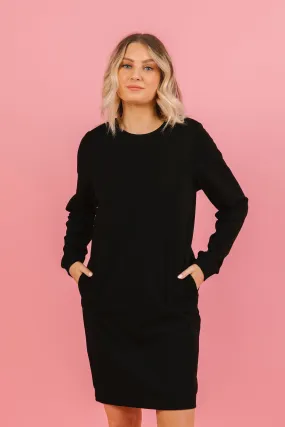 Sweater Dress - BLACK