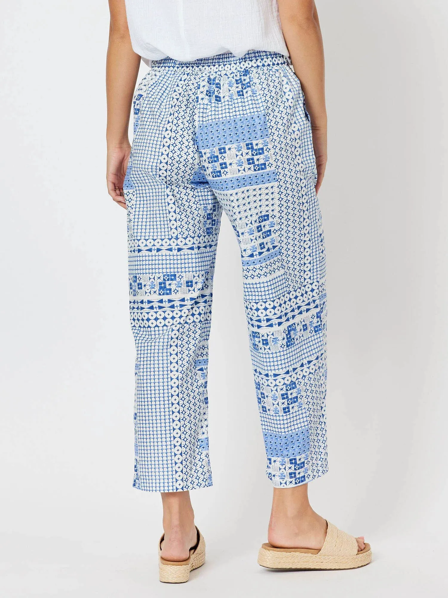 TH Mosaic Wide leg Blue Pant