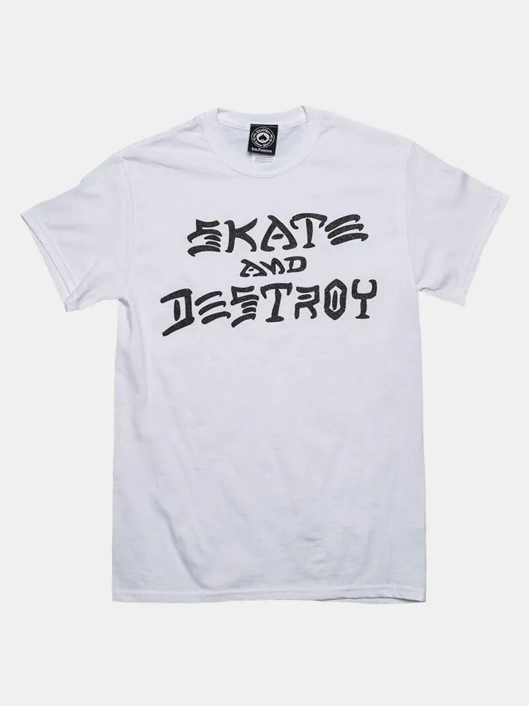 Thrasher Skate & Destroy Tee - White