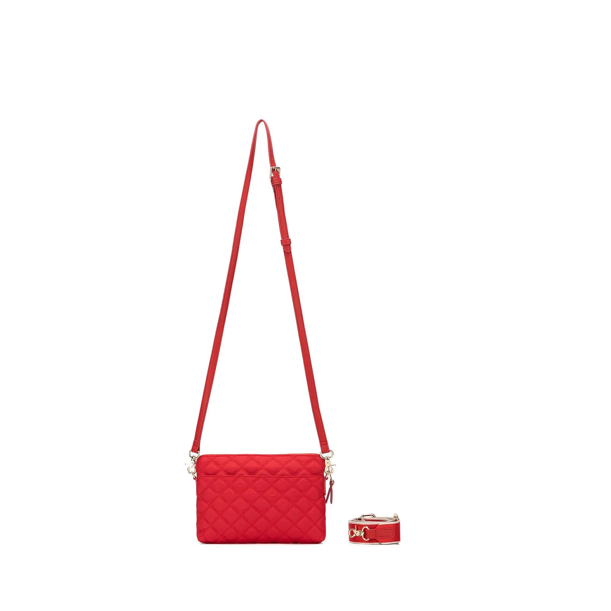 Tribeca Quilted Kiara Red Crossbody/Clutch