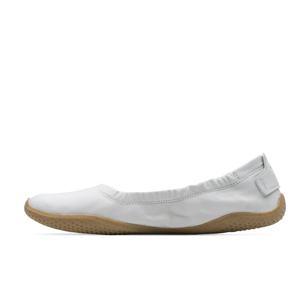 Vivobarefoot Primus Asana Yin Ballerina Leather Womens Limestone