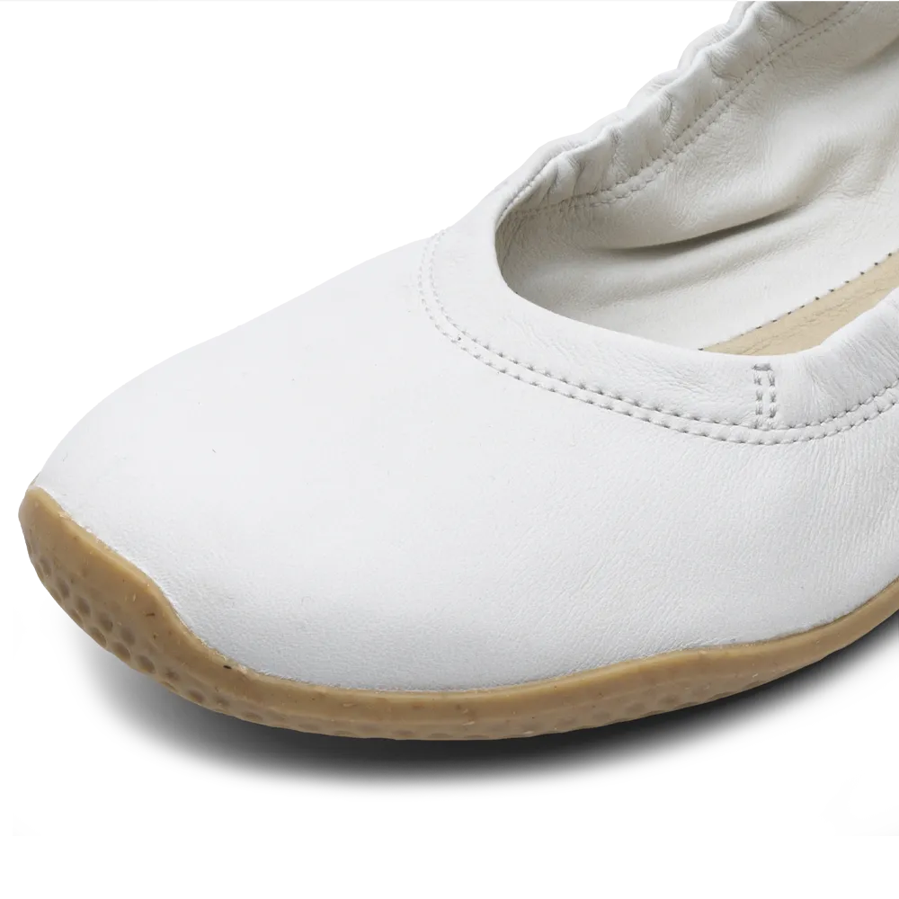 Vivobarefoot Primus Asana Yin Ballerina Leather Womens Limestone