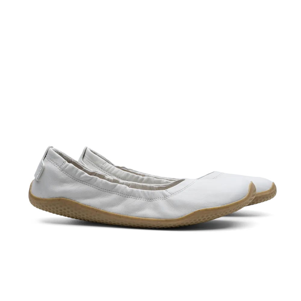 Vivobarefoot Primus Asana Yin Ballerina Leather Womens Limestone