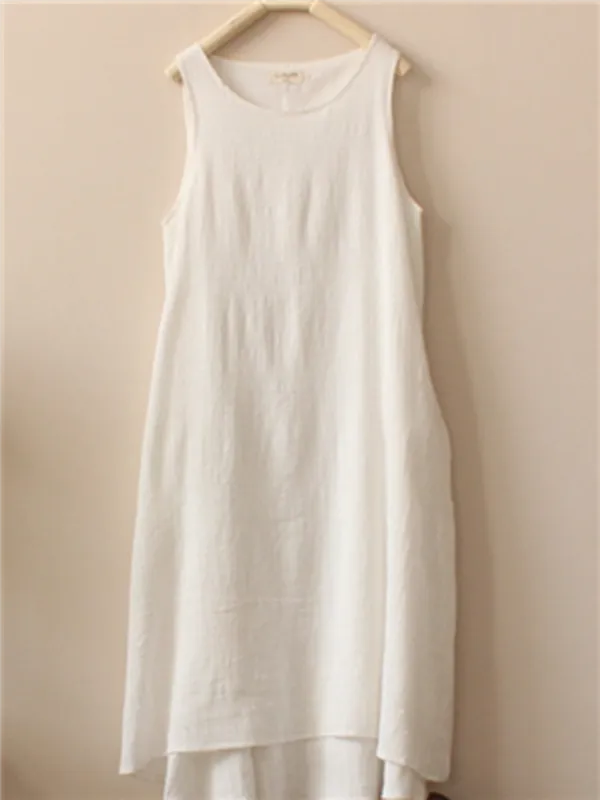 WealFeel Literary All-match Sleeveless Dress