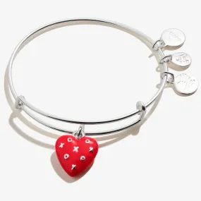 XOXO Heart Charm Bangle Bracelet